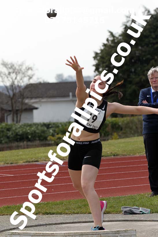 Shot putt, 2021 NECAA Open Graded Meeting, Morpeth. Photo: David T. Hewitson/Sports for All Pics